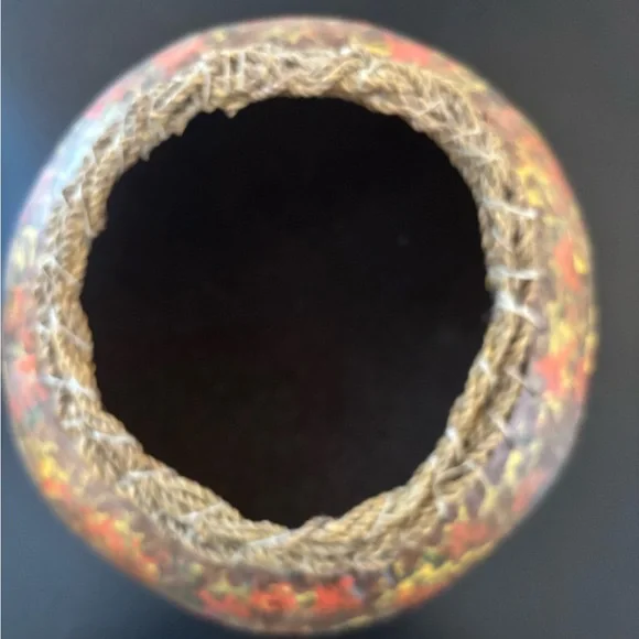 Handcrafted Gourd Bowl Folk Art - Picture 3 of 4